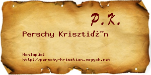 Perschy Krisztián névjegykártya