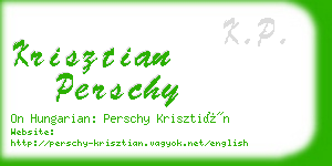 krisztian perschy business card